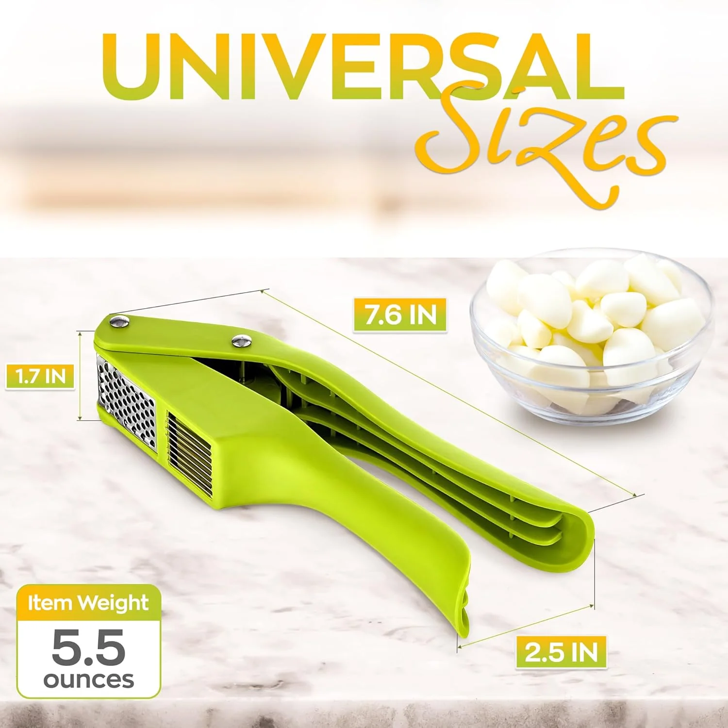 2 in 1 Garlic Press Stainless Steel Garlic Mincer Chopper - Image 4