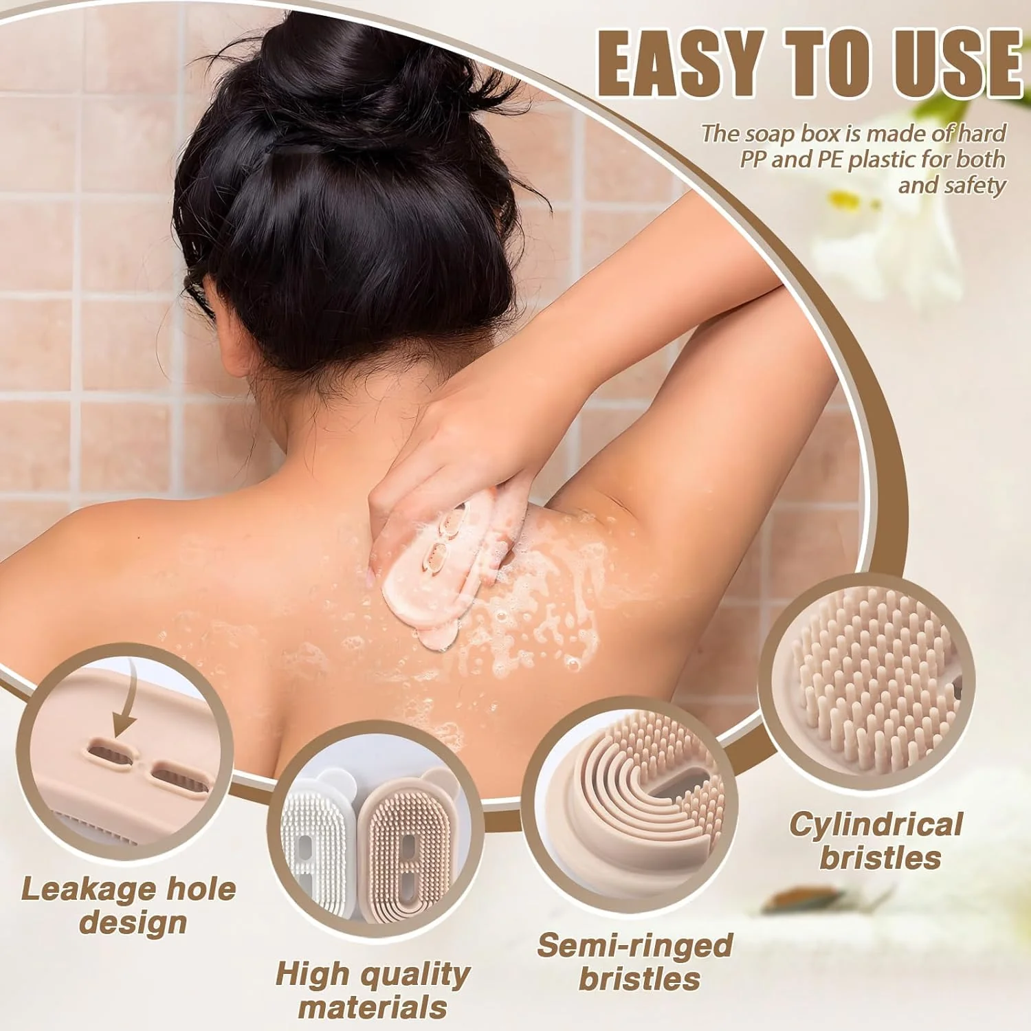 2 in 1 Soap holder with Bath Brush (Buy 1 Get 1 FREE). - Image 4