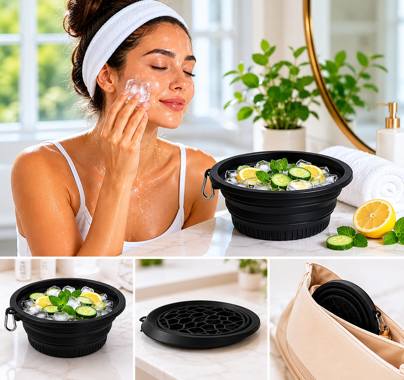 Collapsible Silicone Facial Ice Bowl.. - Image 15
