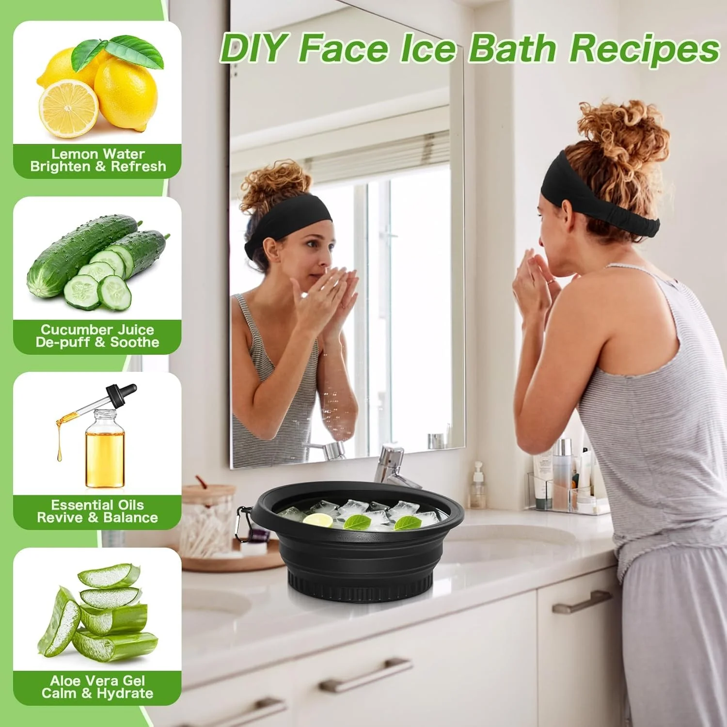 Collapsible Silicone Facial Ice Bowl - Image 7