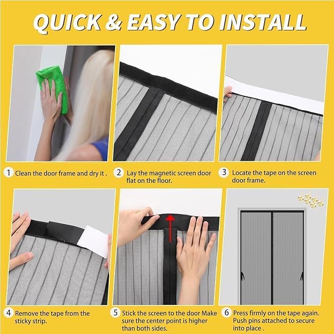 Door Curtain Magnetic Mosquito Net for all door sizes - Image 7