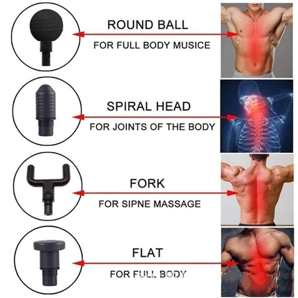Gun Massager, 6 Speeds Cordless Handheld - Image 3