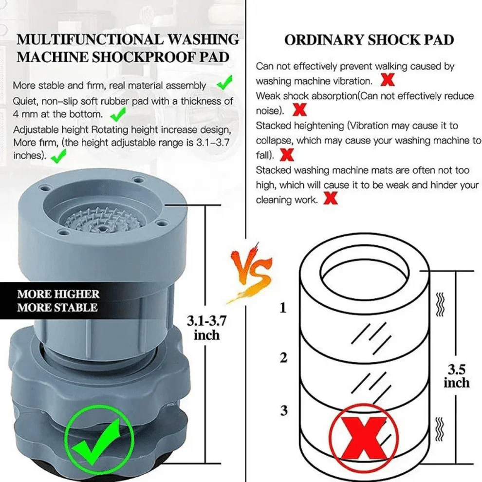 Height Adjustable Washing Machine Stand (Pack Of 4) - Image 3