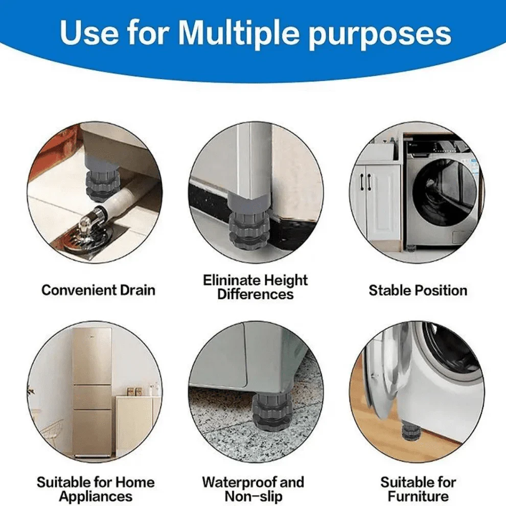 Height Adjustable Washing Machine Stand (Pack Of 4) - Image 5