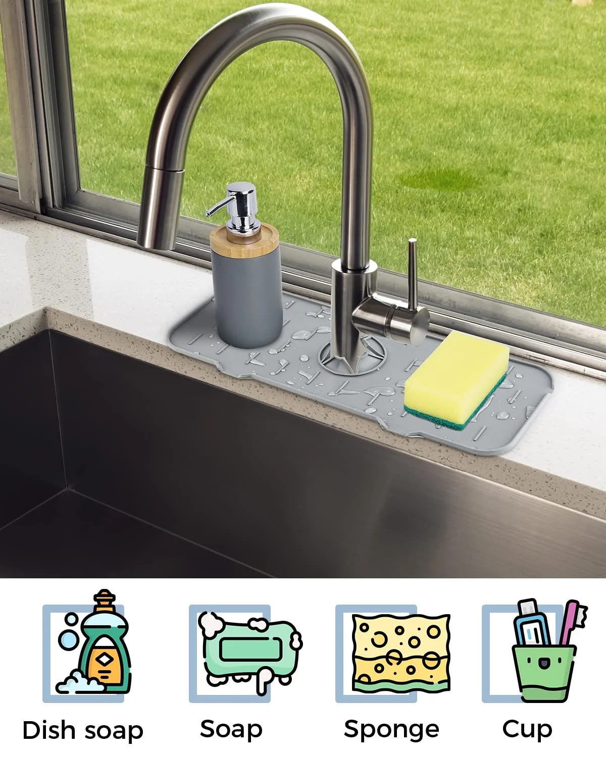 HydroMat Silicone Faucet Mat (Buy 1 Get 1 Free) - Image 8
