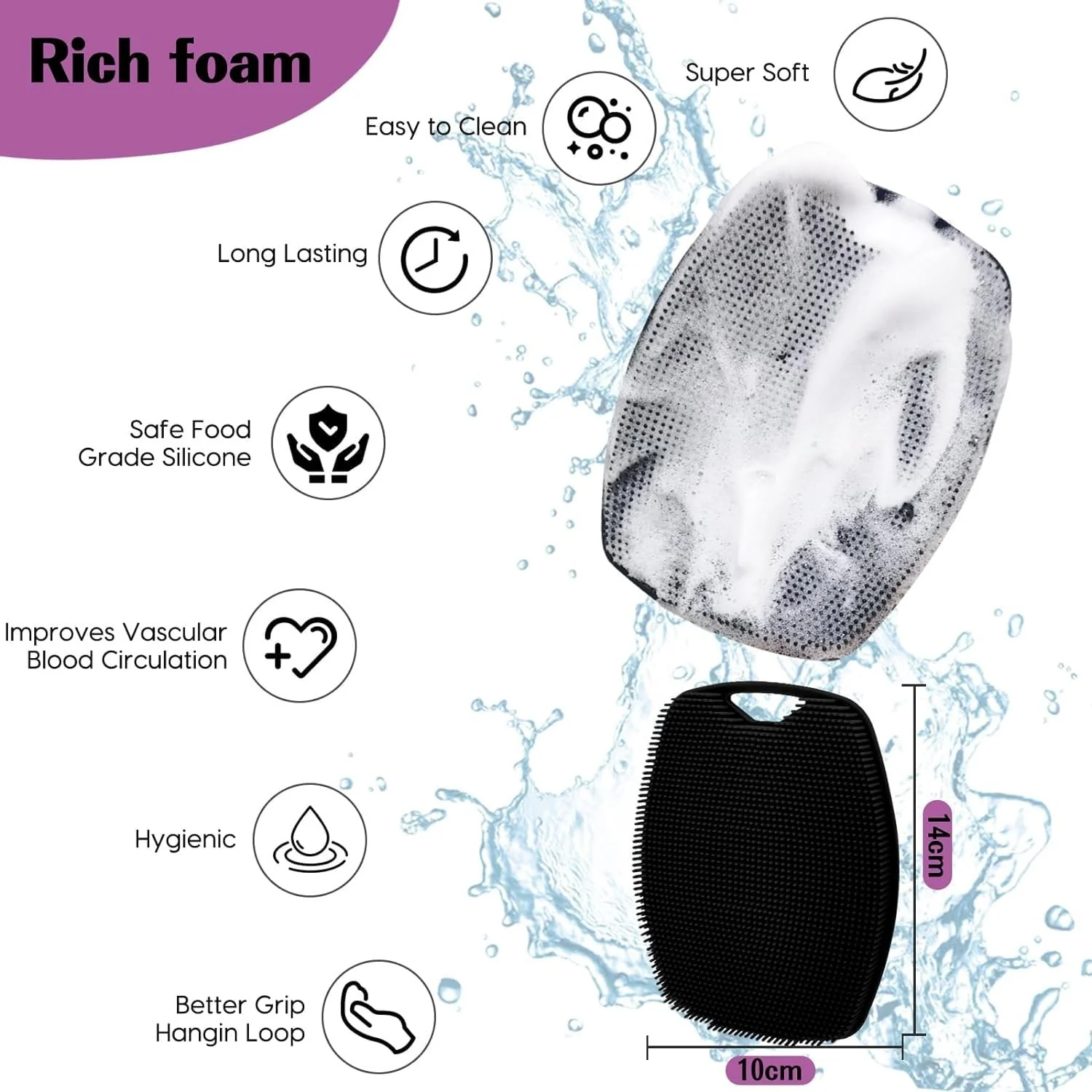 Neoskin™ Ultra-Hygienic Silicone Body Brush – 𝐁𝐮𝐲 𝟏 𝐆𝐞𝐭 𝟏 𝐅𝐫𝐞𝐞 | Bestselling Bath Essentiall. - Image 3