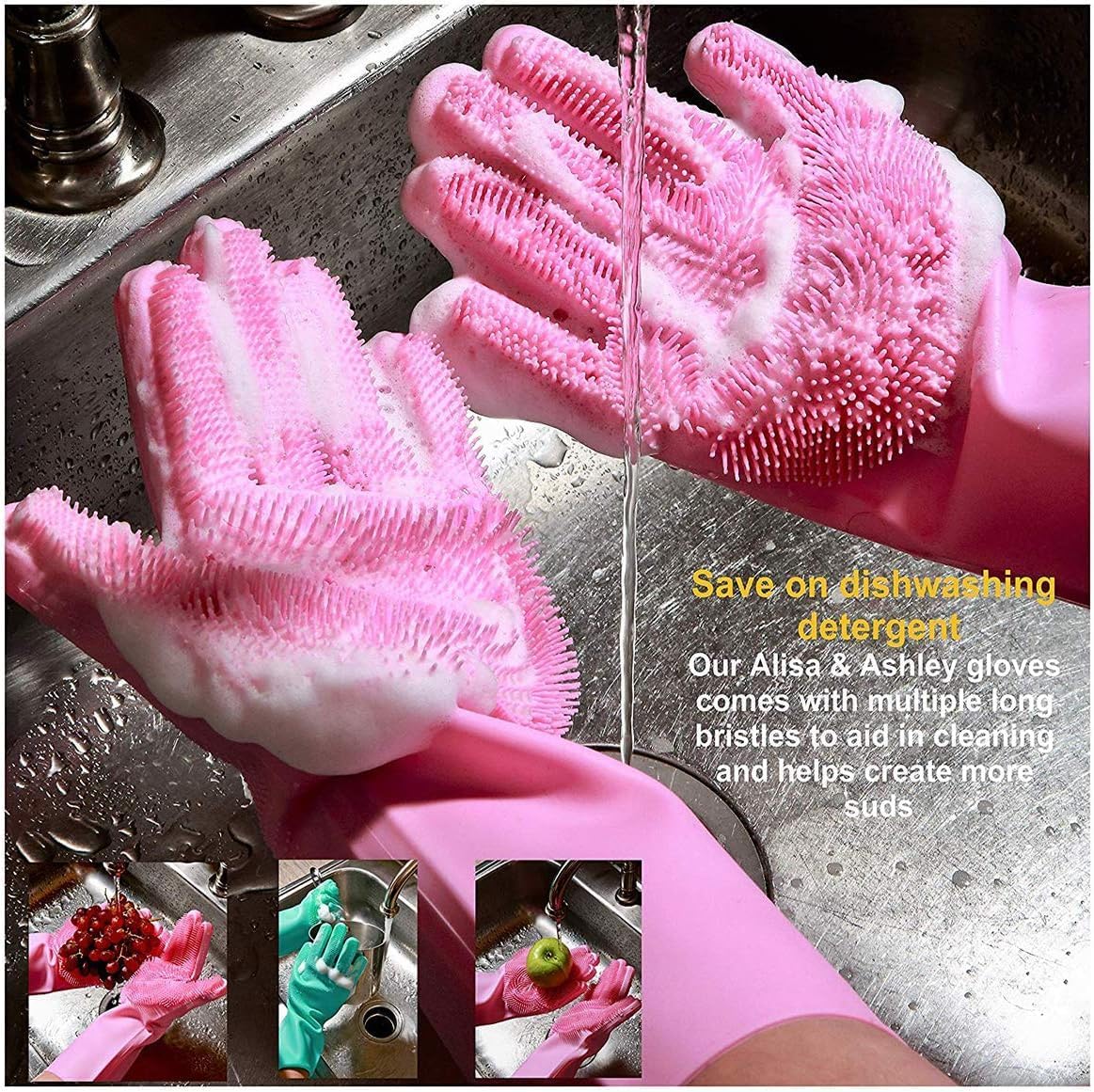 Silicone Reusable Gloves (Buy 1 Pair & Get 1 Pair Free) - Image 7