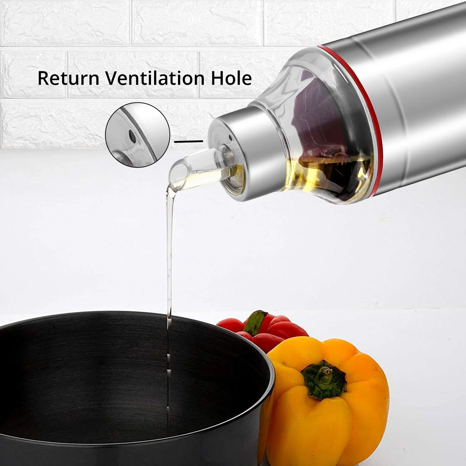 Stainless Steel OIL DISPENSER Set 1000 ML (BUY 1 GET 1 FREE) - Image 7