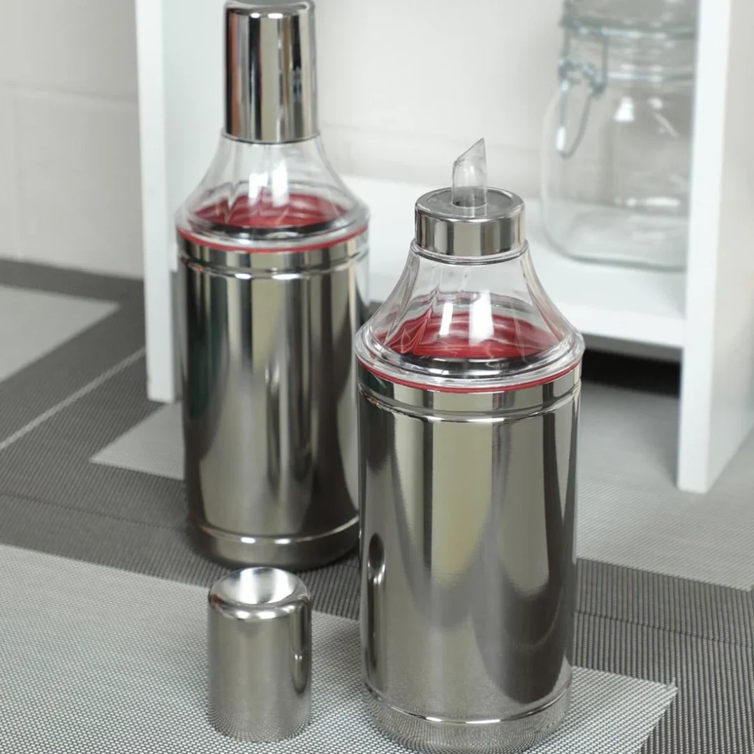 Stainless Steel OIL DISPENSER Set 1000 ML (BUY 1 GET 1 FREE) - Image 9